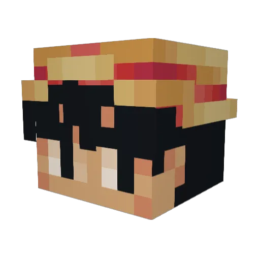 MrRicardo Minecraft avatar head, 3D render