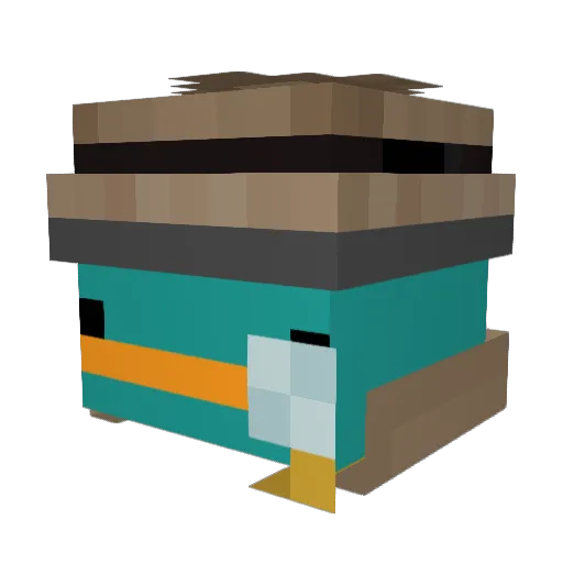 MrRichardson Minecraft avatar head, 3D render