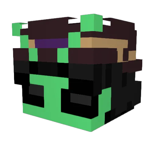 MrRobotix Minecraft avatar head, 3D render