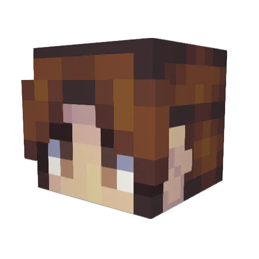 MrRokuro Minecraft avatar head, 3D render