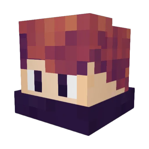 MrRonnie Minecraft avatar head, 3D render