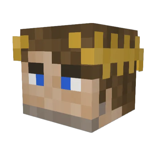 MrRumble76 Minecraft avatar head, 3D render