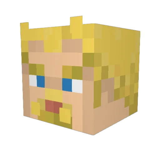 MrRydis Minecraft avatar head, 3D render