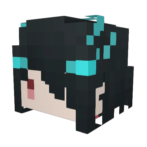 MrS1mon Minecraft avatar head, 3D render