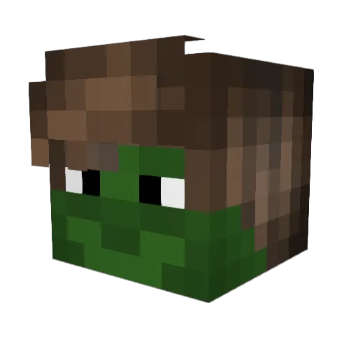 MrSackHD Minecraft avatar head, 3D render