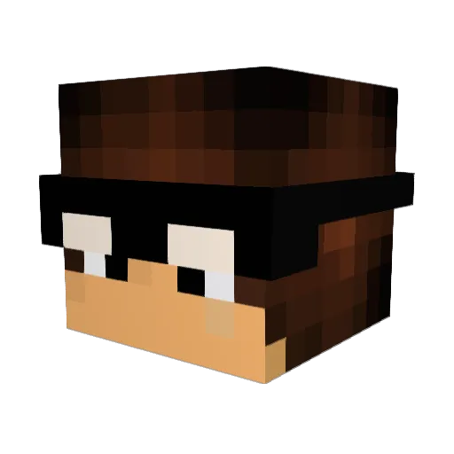 MrSai Minecraft avatar head, 3D render
