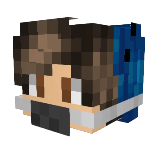 MrSammers Minecraft avatar head, 3D render