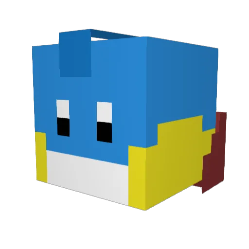 MrSanderss Minecraft avatar head, 3D render