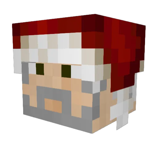 MrSantaCee Minecraft avatar head, 3D render