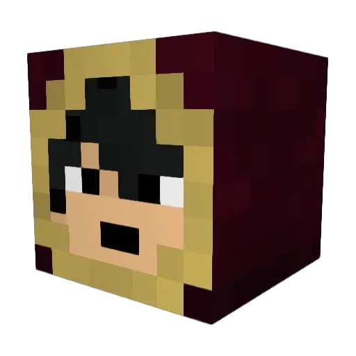 MrSausageRoll Minecraft avatar head, 3D render