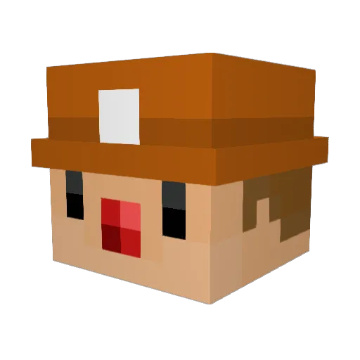 MrSawash Minecraft avatar head, 3D render