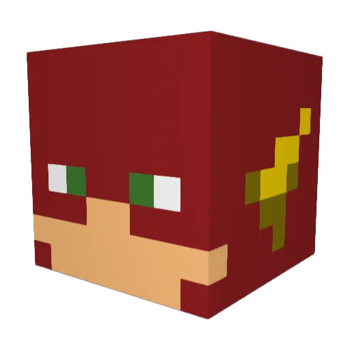 MrSc0tt Minecraft avatar head, 3D render
