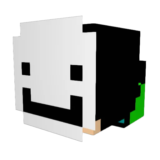 MrScenario Minecraft avatar head, 3D render