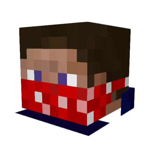 MrSchaf Minecraft avatar head, 3D render