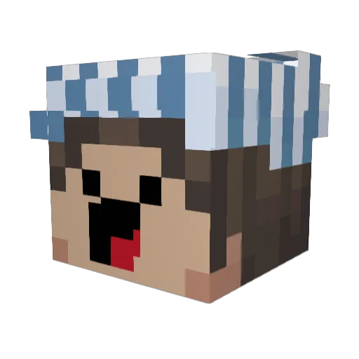 MrScoopik Minecraft avatar head, 3D render