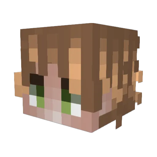 MrScopes Minecraft avatar head, 3D render