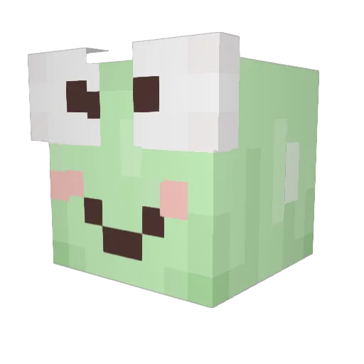 MrSeizures Minecraft avatar head, 3D render