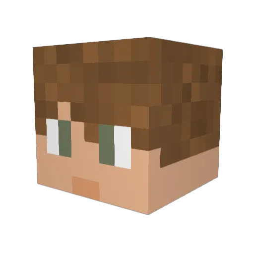 MrSenko Minecraft avatar head, 3D render
