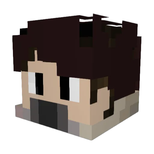 MrSerega Minecraft avatar head, 3D render