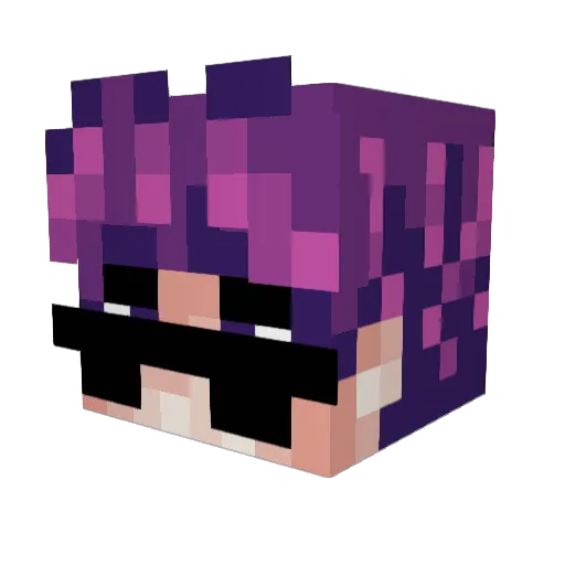 MrSerka Minecraft avatar head, 3D render