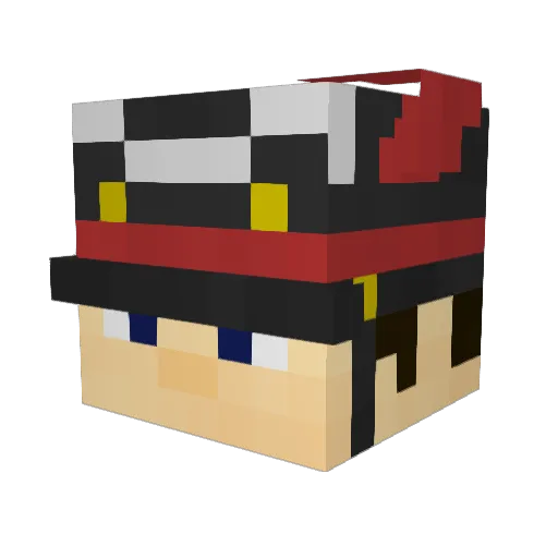 MrShark15 Minecraft avatar head, 3D render