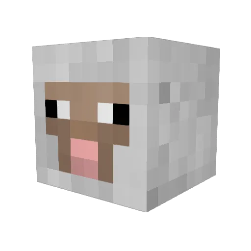 MrSheep02 Minecraft avatar head, 3D render