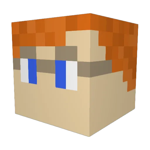 MrShellhorse Minecraft avatar head, 3D render