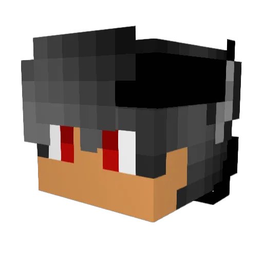 MrShino6933 Minecraft avatar head, 3D render