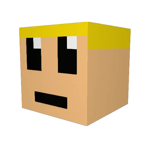 MrShlempo Minecraft avatar head, 3D render