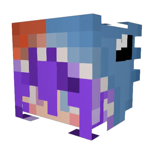 MrSidd Minecraft avatar head, 3D render