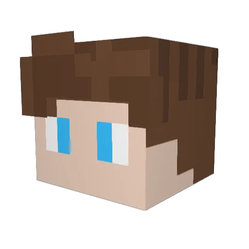MrSilent05 Minecraft avatar head, 3D render