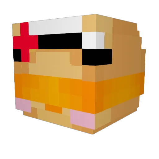 MrSillyBurger Minecraft avatar head, 3D render