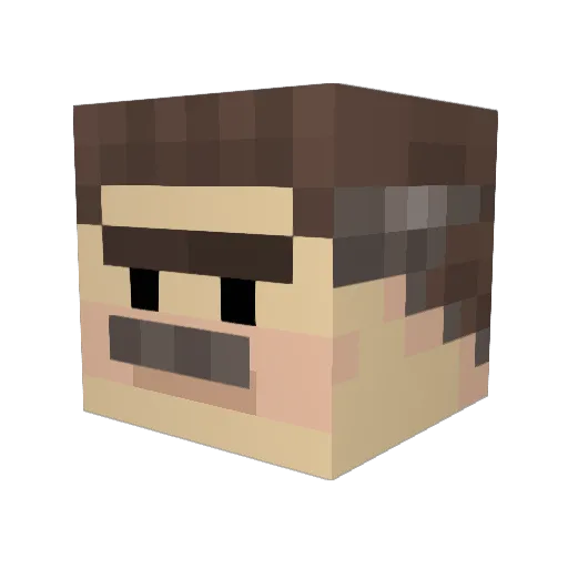 MrSirMan Minecraft avatar head, 3D render