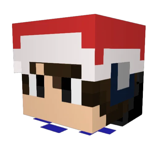 MrSkap Minecraft avatar head, 3D render