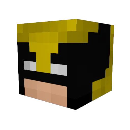 MrSkull01 Minecraft avatar head, 3D render
