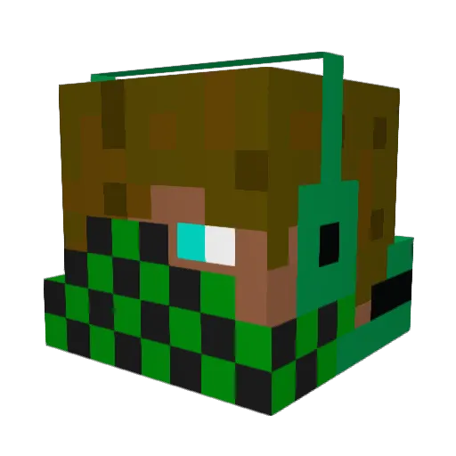 MrSlime2011 Minecraft avatar head, 3D render