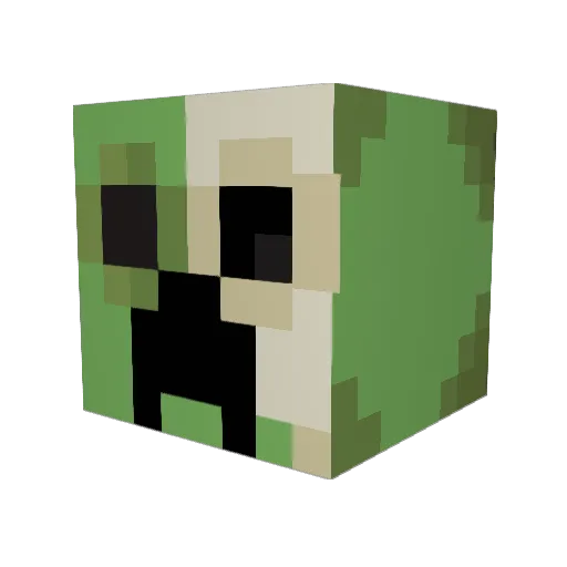 MrSlime427 Minecraft avatar head, 3D render