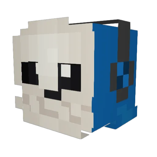 MrSlimeKing64 Minecraft avatar head, 3D render