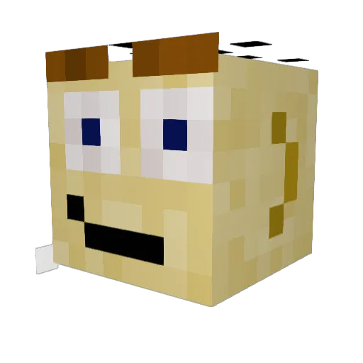 MrSmallwood Minecraft avatar head, 3D render