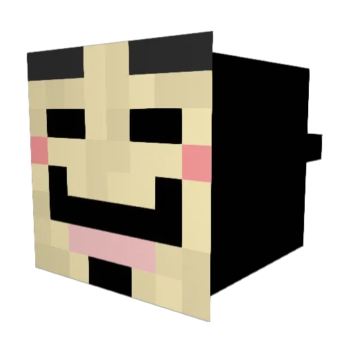 MrSmeets Minecraft avatar head, 3D render
