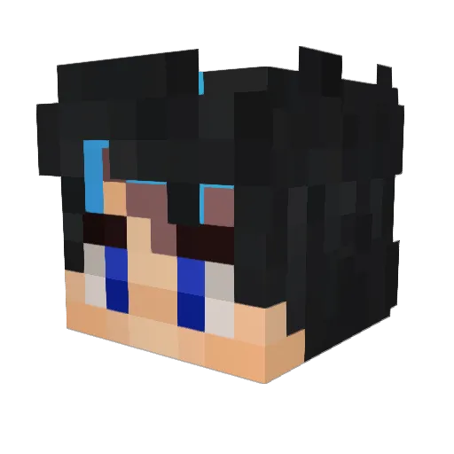 MrSmurfette Minecraft avatar head, 3D render