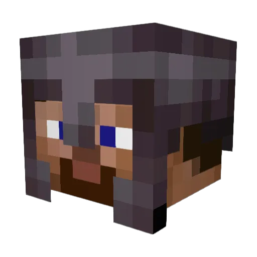 MrSnippels Minecraft avatar head, 3D render
