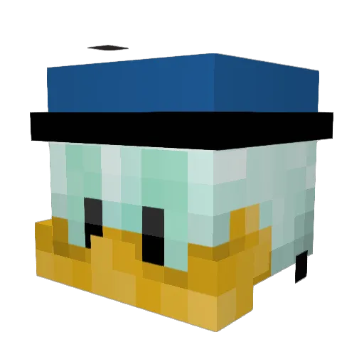 MrSnuggles_ Minecraft avatar head, 3D render