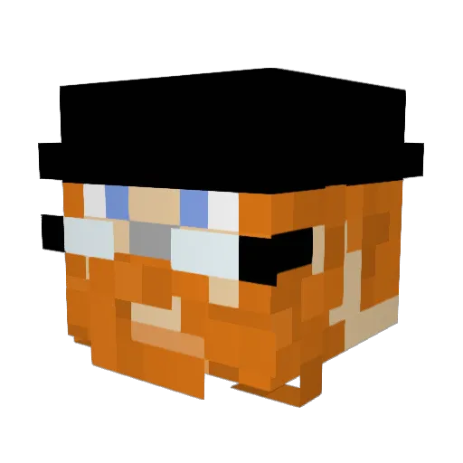 MrSpaghetti__ Minecraft avatar head, 3D render
