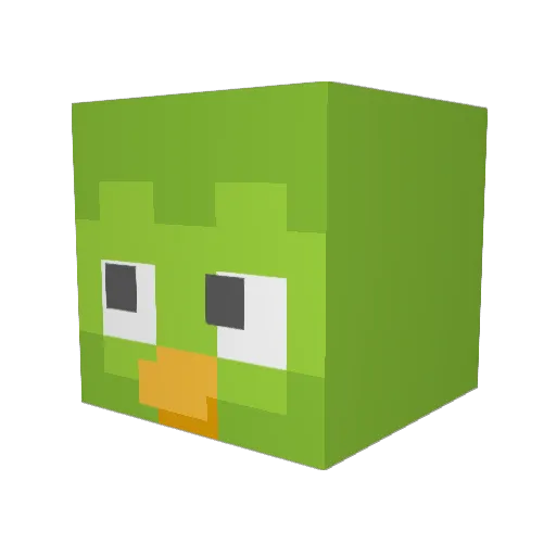 MrSpaghettio Minecraft avatar head, 3D render