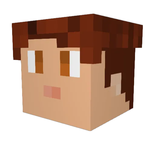 MrSparkleAI Minecraft avatar head, 3D render