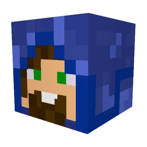 MrSparkyBAM Minecraft avatar head, 3D render