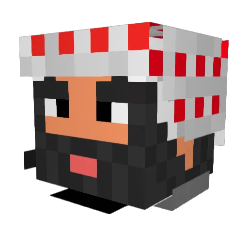 MrSpeggetti Minecraft avatar head, 3D render