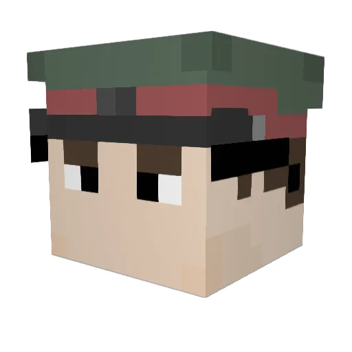 MrSpiceySpice Minecraft avatar head, 3D render