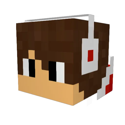 MrSpikeYT Minecraft avatar head, 3D render